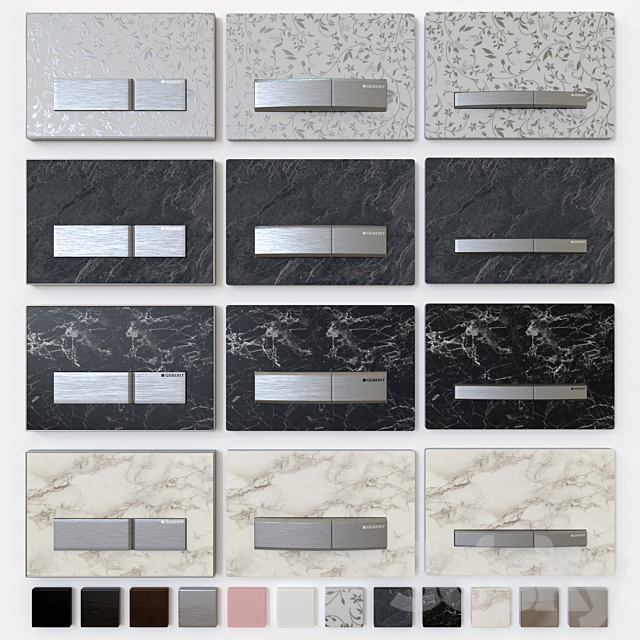 3d Models Bathroom Accessories Geberit Sigma 50 Flush Plates