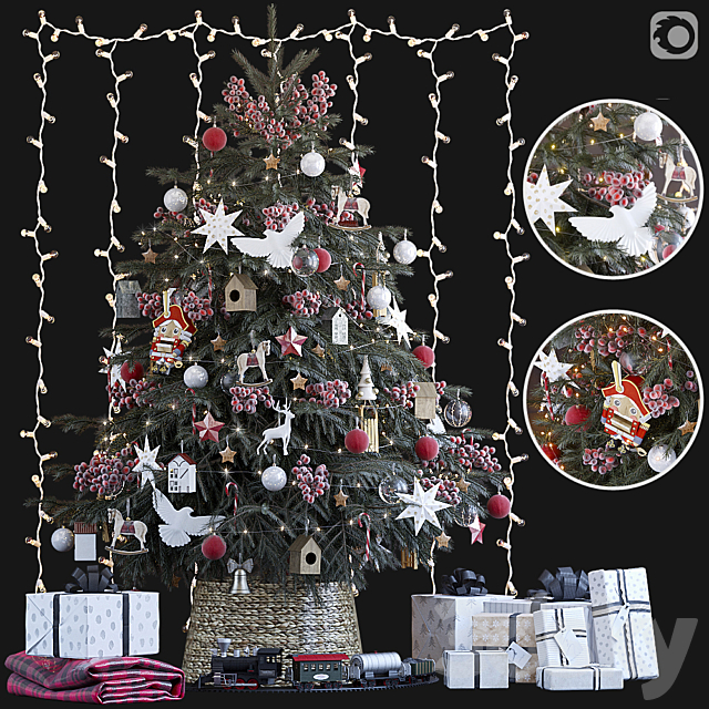 3d Models Other Decorative Objects Christmas Tree 6 Corona