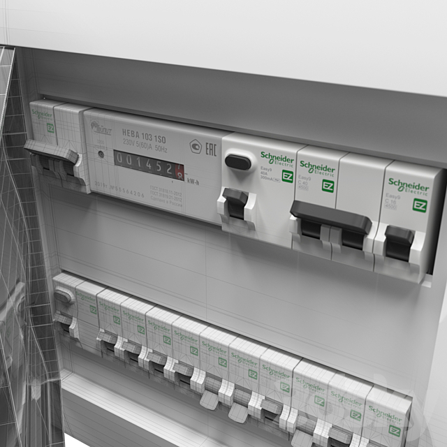 Schneider Electric Easy9 built-in 24-module electrical panel ...
