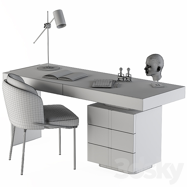 3d models Office furniture Minotti carson writing table