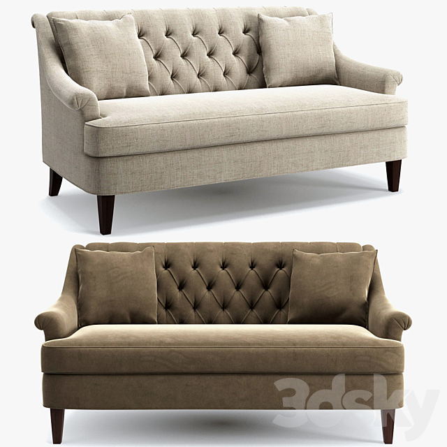 6d models: Sofa - Hickory furniture - Marler tufted apartment sofa 6d models: Sofa - Hickory furniture - Marler tufted apartment sofa