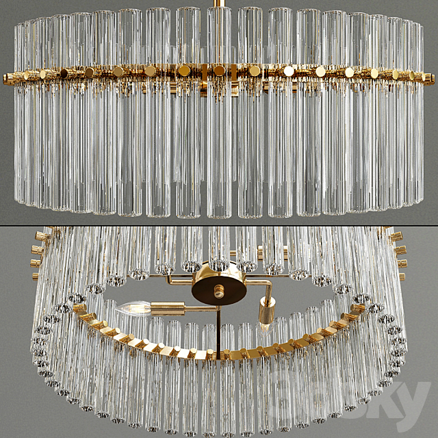 3d Models Chandelier Casandra 4 Light Brushed Brass Pendant
