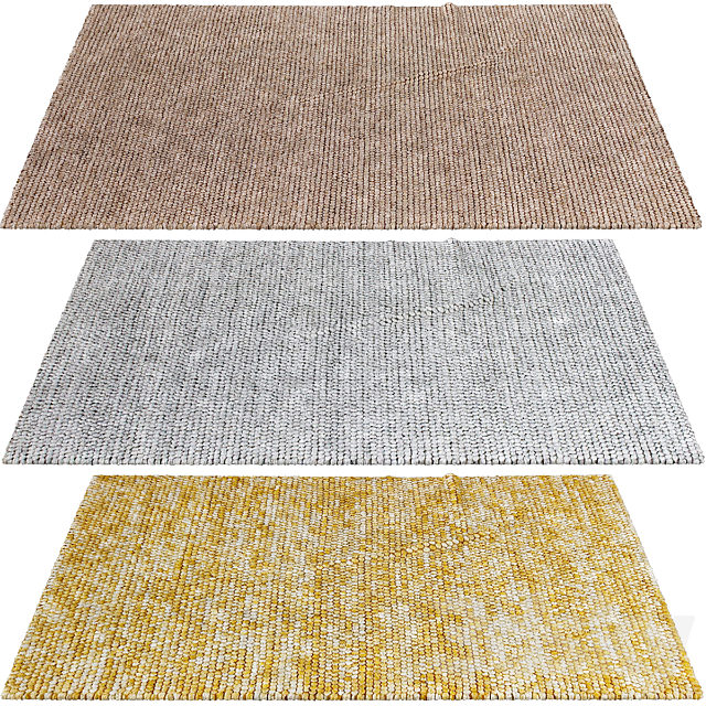 3d Models Carpets Pebble Wool Rug