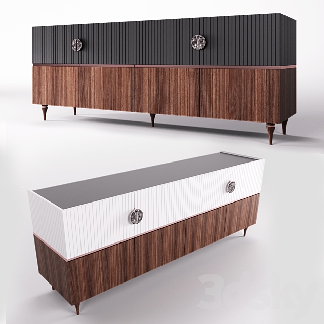3d Models Sideboard Chest Of Drawer Dogtas Montana Konsol Black And White