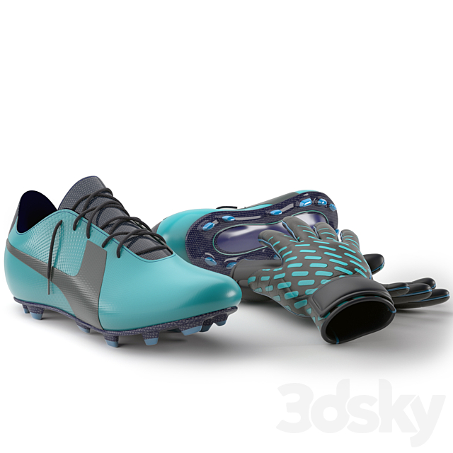 3d Models Footwear Football Boots Gloves