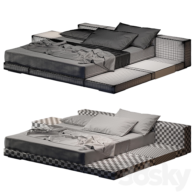 Ivano Redaelli You And Me Isola Bed 3d Models 3dsky Ivano Redaelli You And Me Isola Bed, You And Me Isola King Bed