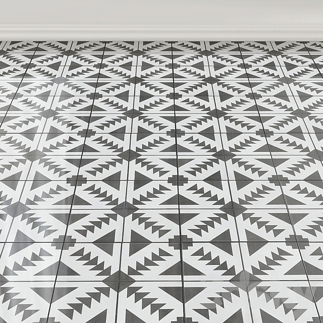 3d Models Tile Adessiapache Black And White Matte Porcelain Tile