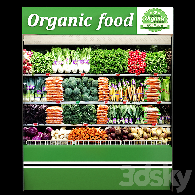 3d Models Shop Vegetables Fridge 2