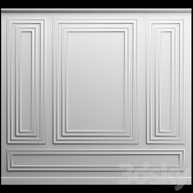 3d Models Decorative Plaster Wall Molding