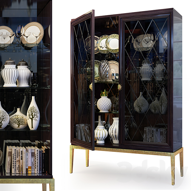 3d Models Wardrobe Display Cabinets Wardrobe Showcase Art Deco Gatsby Cabinet Showcase By Cavio Casa