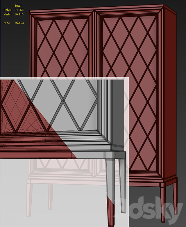 3d Models Wardrobe Display Cabinets Wardrobe Showcase Art Deco Gatsby Cabinet Showcase By Cavio Casa
