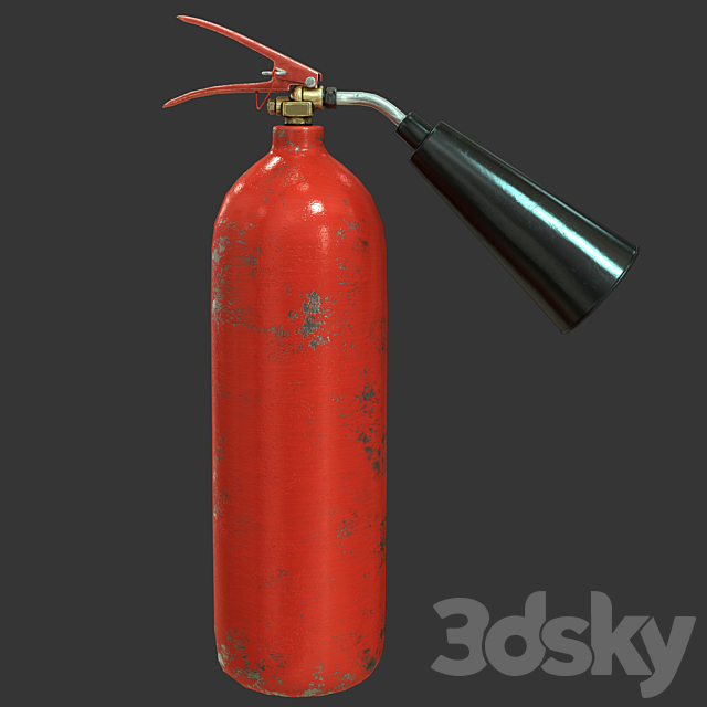 3d Models Miscellaneous Fire Extinguisher Low Poly Pbr