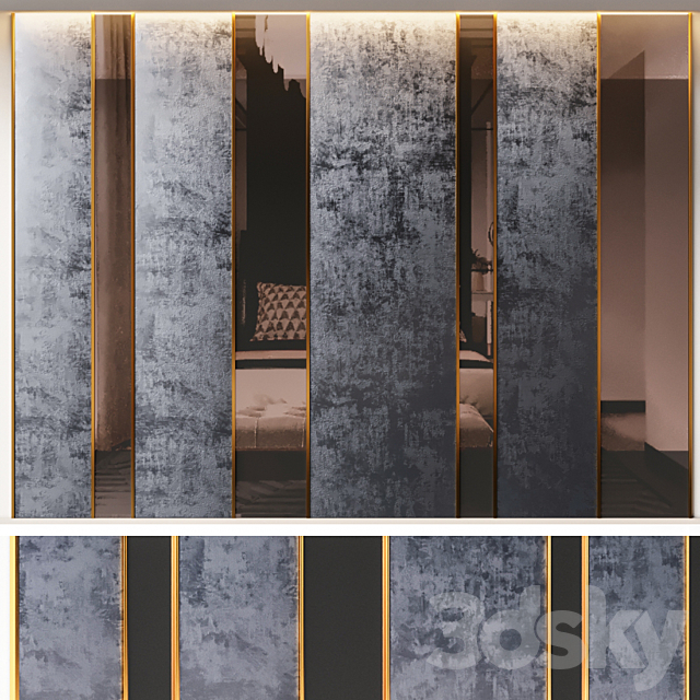 3d Models Other Decorative Objects Decorative Wall Panel Blue