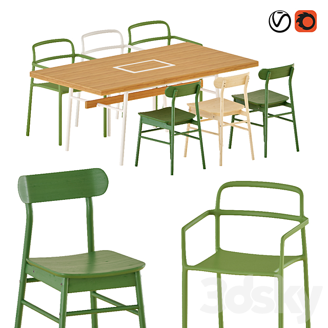 3d Models Table Chair Ikea Anvandbar Table Chairs
