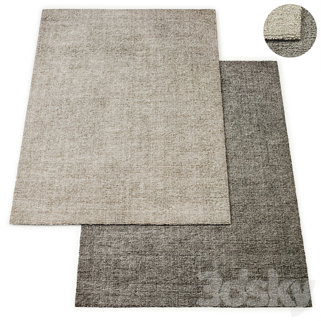 Khali Performance Handwoven Rug RH Collection Carpets 3D Models