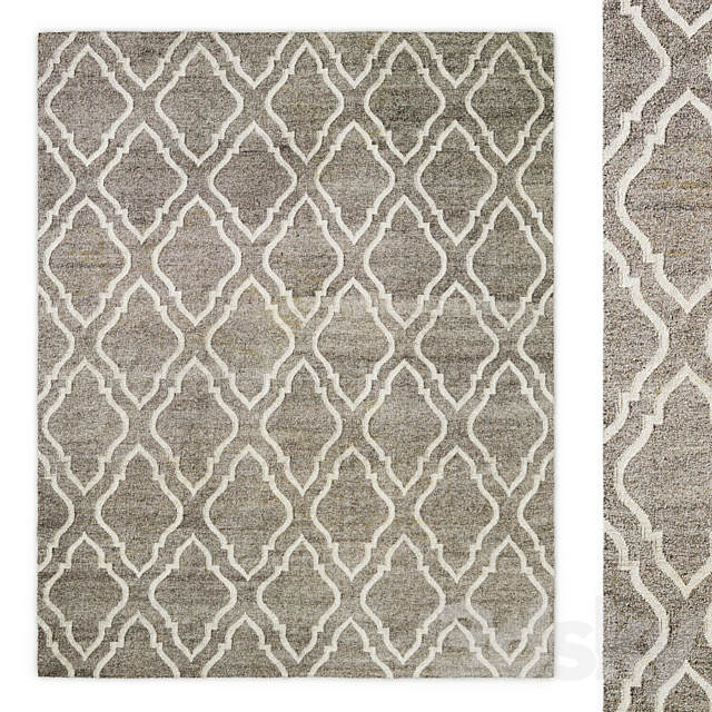 3d models: Carpets - Onda Flatweave Rug Restoration Hardware