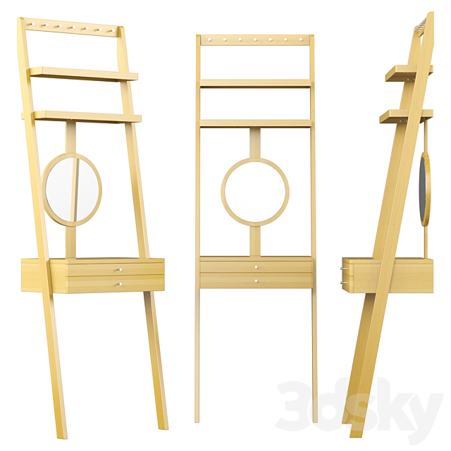 Oak leaning ladder mini dressing table clearance