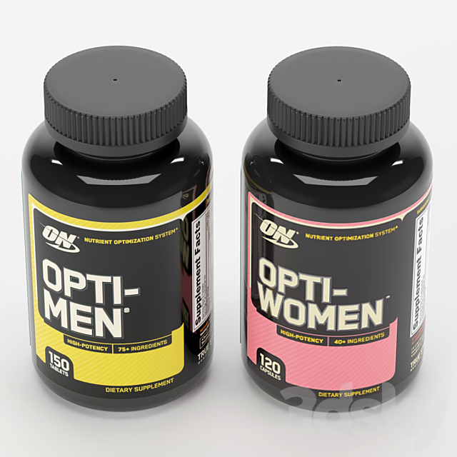 Optiman & Optiwoman Supplement Bottle - Sports - 3D Models