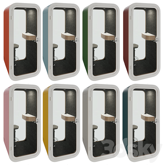 3d Models Miscellaneous Office Phone Booth