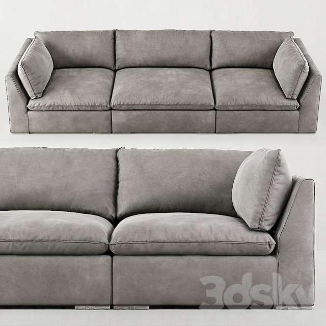 Wallpaper 3d Models Sofa Rh Costera Modular Leather Sofa For iPhone