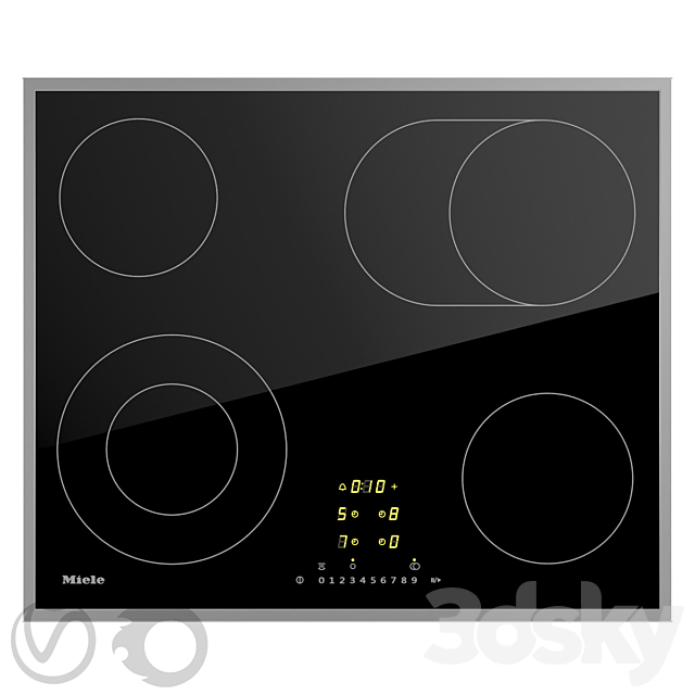3d Models Kitchen Appliance Ceramic Electric Hob Miele Km 6540
