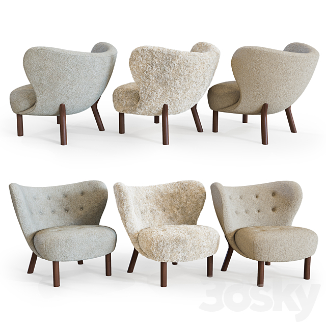 3d Models Arm Chair Little Petra Lounge Chair