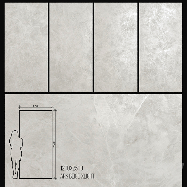 3d Models Tile Ceramic Tile Urbatek Porcelanosa Xlight Ars Beige 1200x2500
