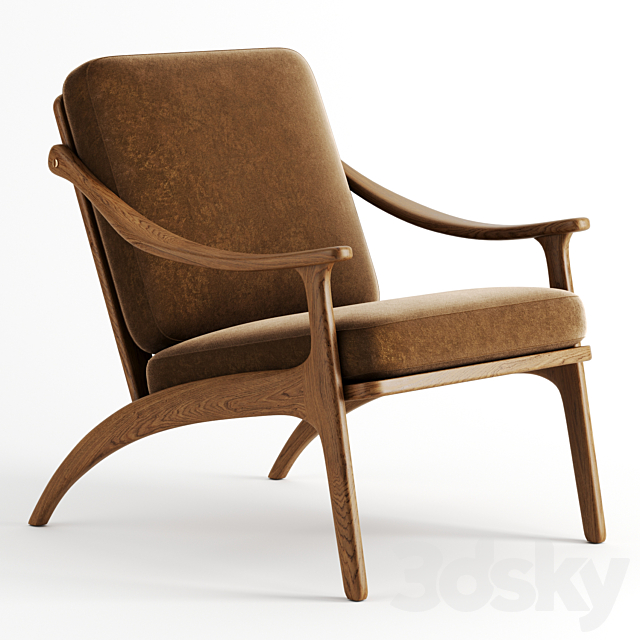 3d models: Arm chair - Lean Back Chair by Warm Nordic