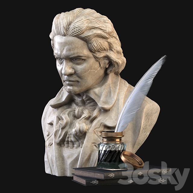 3d Models Decorative Set Beethoven Bust