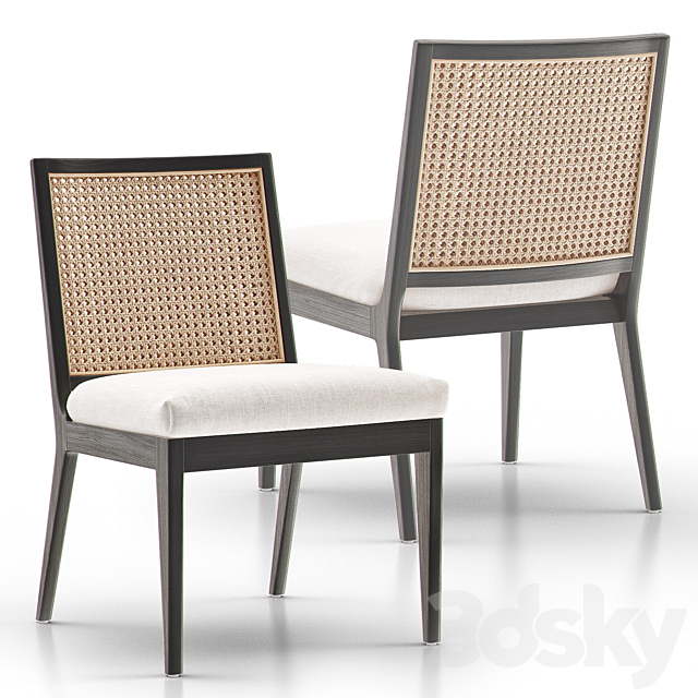 3d models: Chair - Lisbon Cane Dining Chair and Armchair