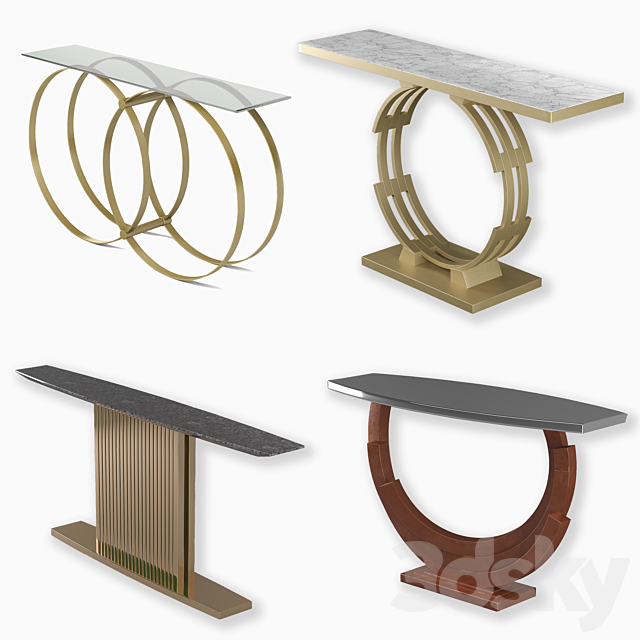 Console Table Collection Console 3D Models