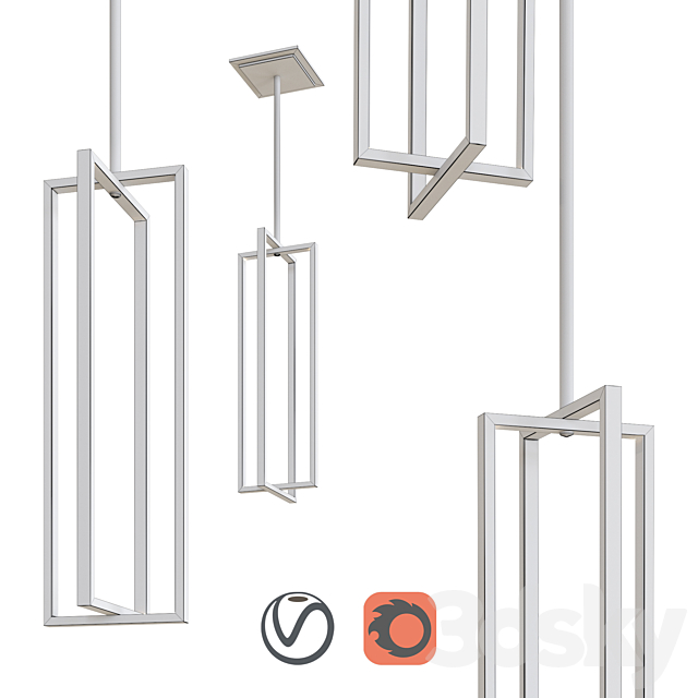 3d Models Chandelier Pendant Lamp Cubus By Betec Licht