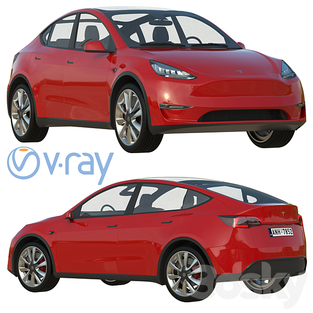 3d Models Transport Tesla Model Y 2020