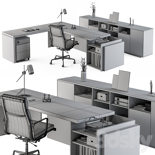 3d models Office furniture Office Furniture Manager Set03