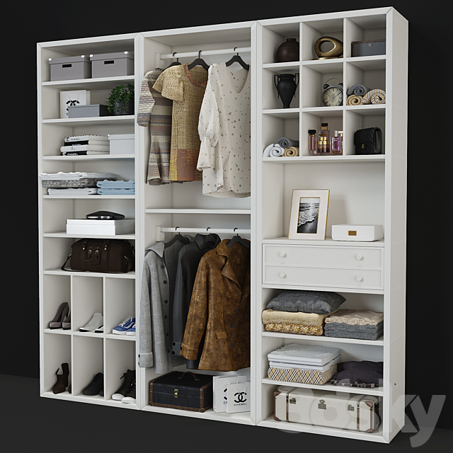 3d Models Wardrobe Display Cabinets Cabinet Classic Modular