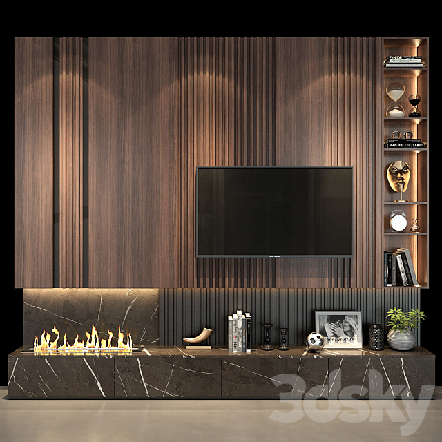 3d Models Tv Wall Tv Wall Set 58