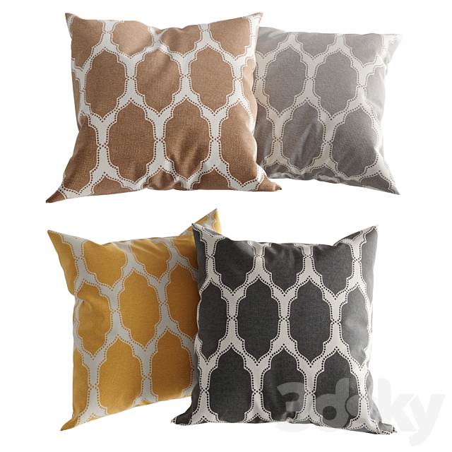 3d Models Pillows H M Home Patterned Cotton Pillows
