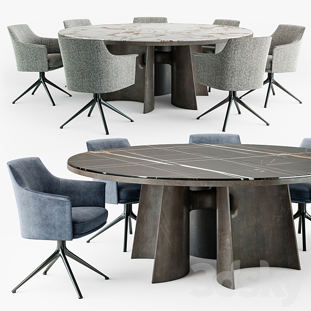 3d models table chair poliform