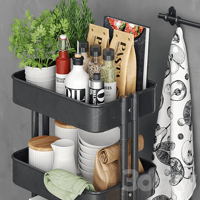 Raskog cooking cart Other kitchen accessories 3D Models