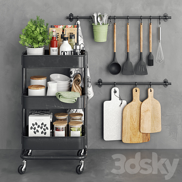 Raskog cooking cart Other kitchen accessories 3D Models