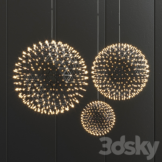 3d Models Pendant Light Moooi Raimond 43 61 89 Cm