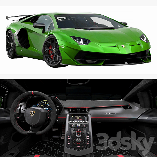 3d Models Transport Lamborghini Aventador Svj
