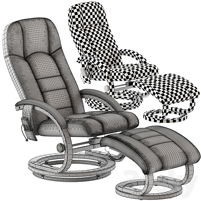 Essential Home Supply Malandi Massage Chair and Ottoman - Arm chair