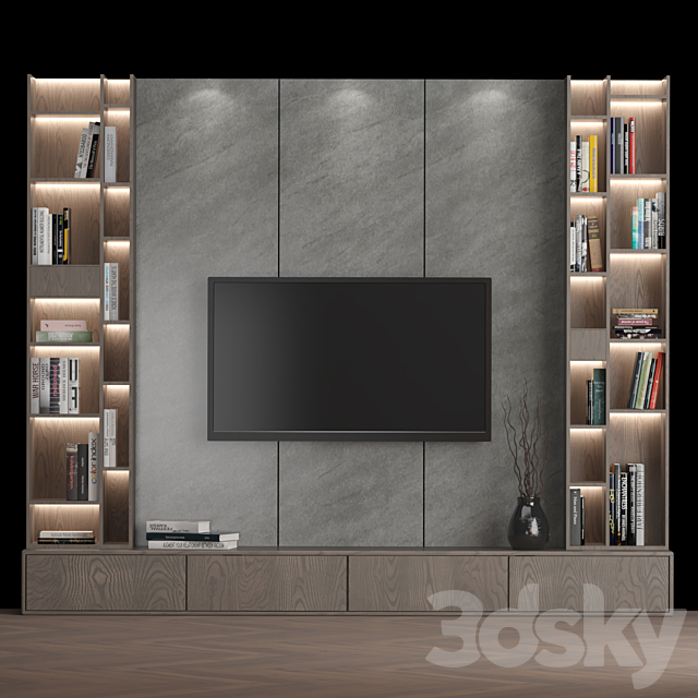 3d models TV Wall tv wall