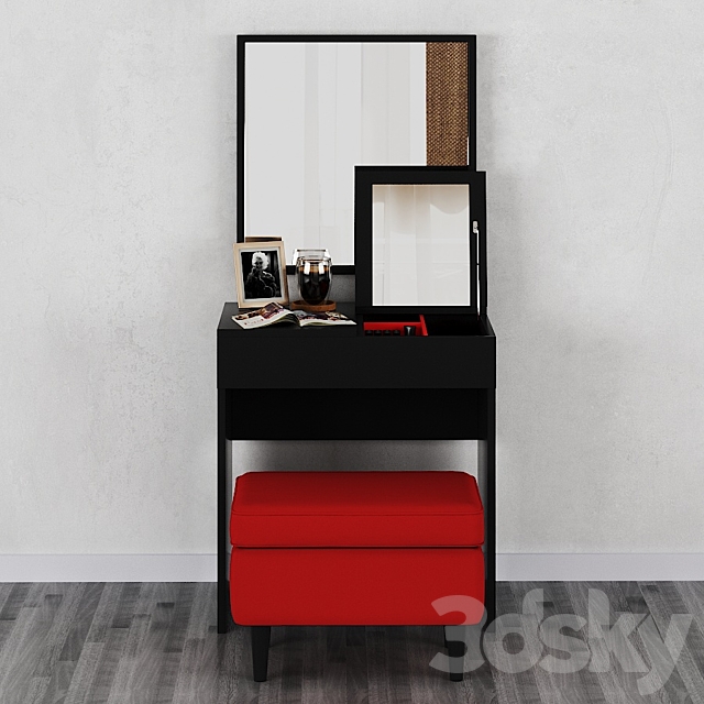3d Models Dressing Table Ikea Dressing Table With Mirror And