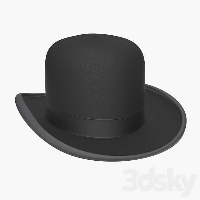 3d Models Clothes Black Bowler Hat