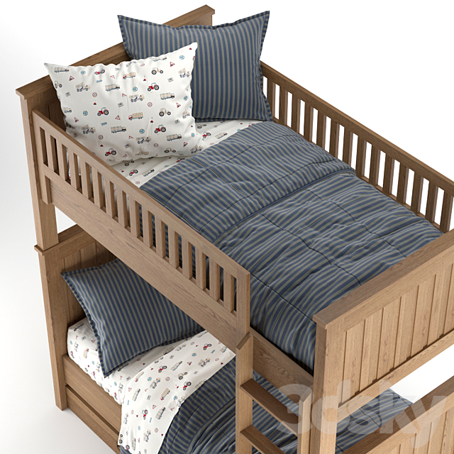 3d models Bed RH Baby & Child Kenwood bunk bed