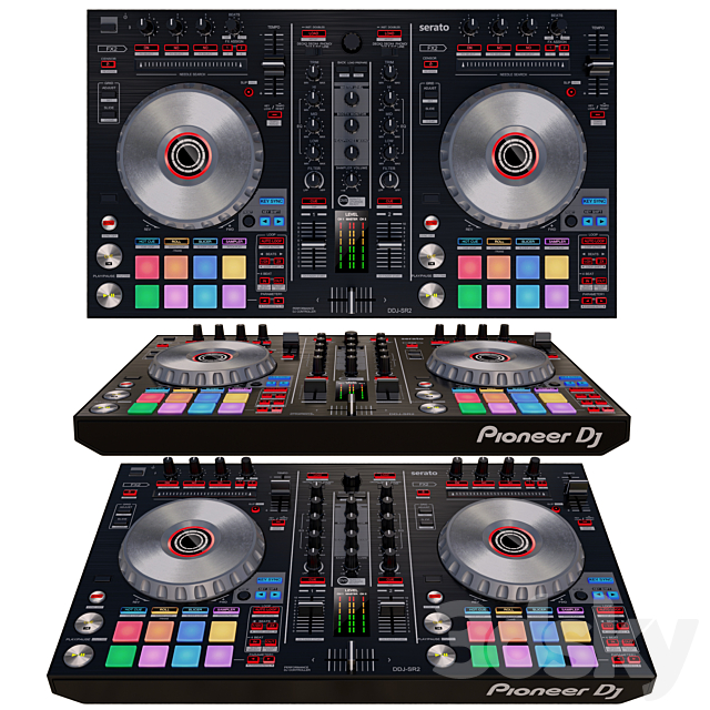 DJ Pioneer DDJSR2 Controller Audio tech 3D Models