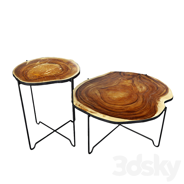 3d Models Table Wood Slice Coffee Tables