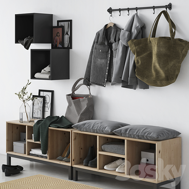 3d Models Hallway Entrance To The Hall From Ikea Hallway Entrance To The Hall From Ikea, Entrance Hall Furniture Ikea